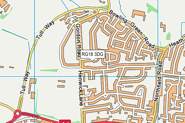 RG18 3DG map - OS VectorMap District (Ordnance Survey)