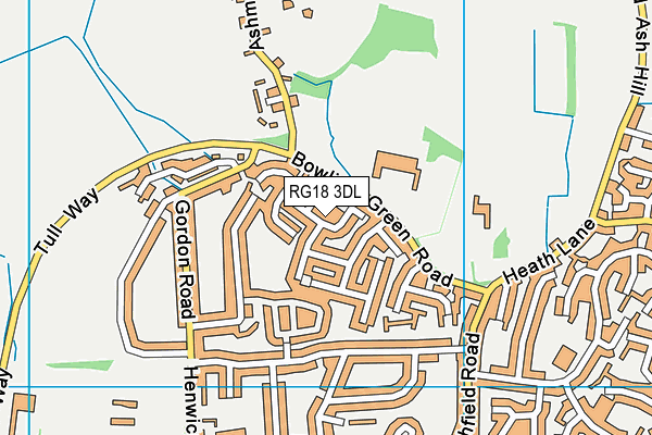 RG18 3DL map - OS VectorMap District (Ordnance Survey)