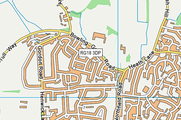 RG18 3DP map - OS VectorMap District (Ordnance Survey)