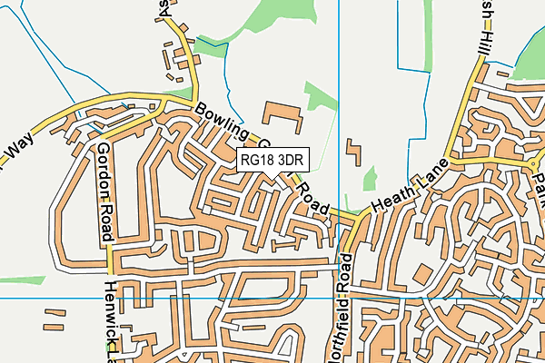 RG18 3DR map - OS VectorMap District (Ordnance Survey)