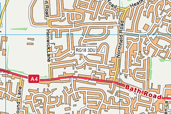 RG18 3DU map - OS VectorMap District (Ordnance Survey)