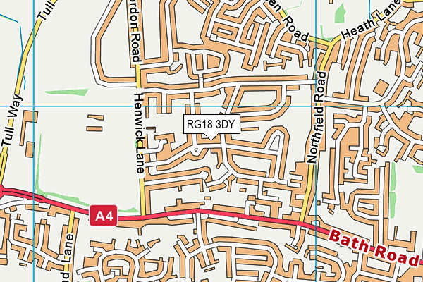 RG18 3DY map - OS VectorMap District (Ordnance Survey)