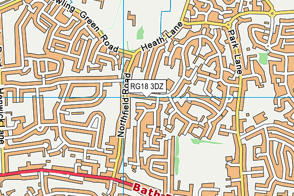 RG18 3DZ map - OS VectorMap District (Ordnance Survey)