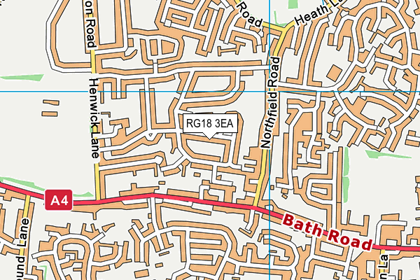 RG18 3EA map - OS VectorMap District (Ordnance Survey)