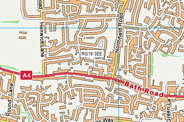 RG18 3EE map - OS VectorMap District (Ordnance Survey)