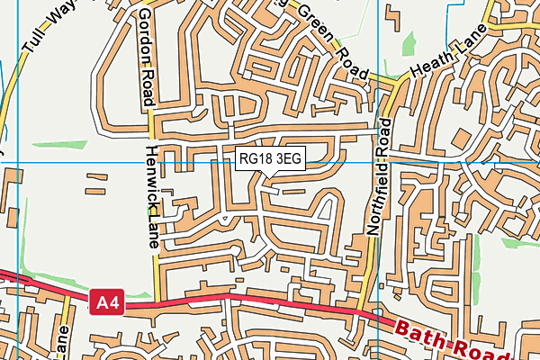 RG18 3EG map - OS VectorMap District (Ordnance Survey)