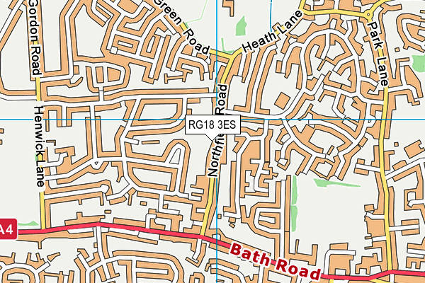 RG18 3ES map - OS VectorMap District (Ordnance Survey)