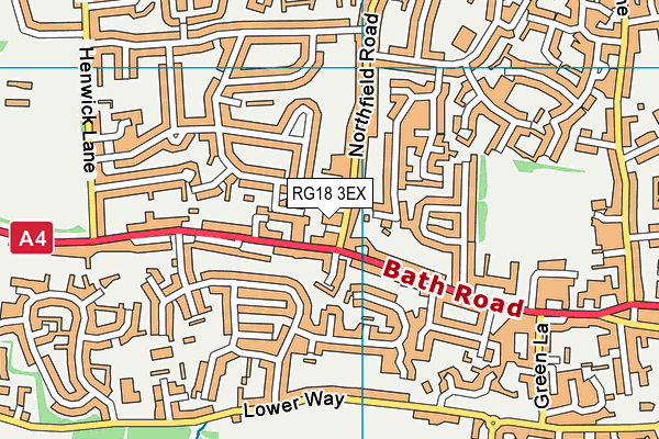 RG18 3EX map - OS VectorMap District (Ordnance Survey)