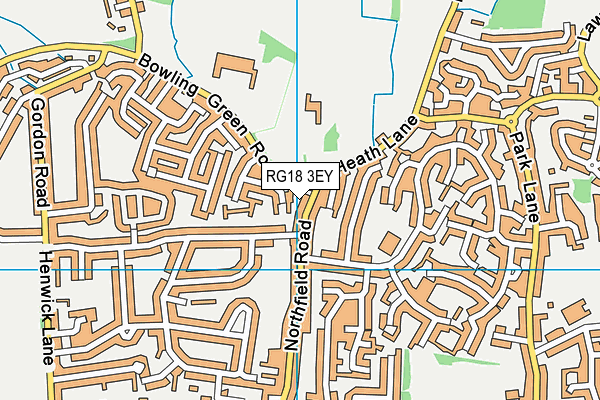 RG18 3EY map - OS VectorMap District (Ordnance Survey)