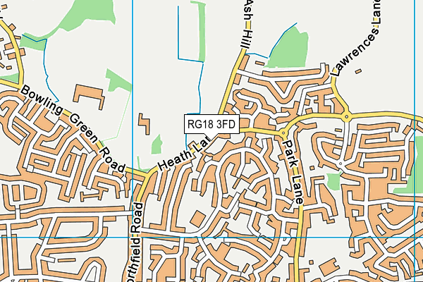 RG18 3FD map - OS VectorMap District (Ordnance Survey)