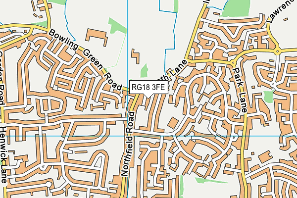 RG18 3FE map - OS VectorMap District (Ordnance Survey)