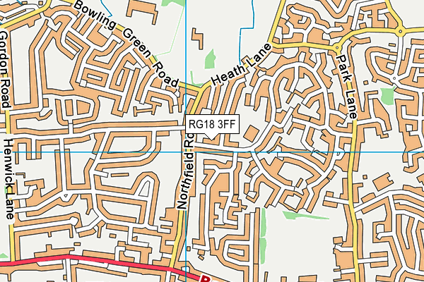 RG18 3FF map - OS VectorMap District (Ordnance Survey)