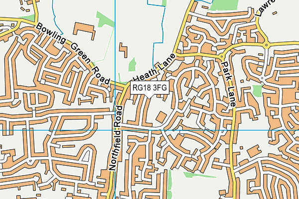 RG18 3FG map - OS VectorMap District (Ordnance Survey)