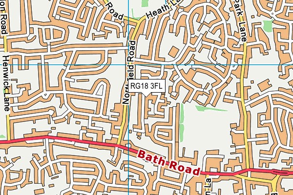 RG18 3FL map - OS VectorMap District (Ordnance Survey)