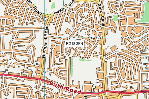 RG18 3FN map - OS VectorMap District (Ordnance Survey)