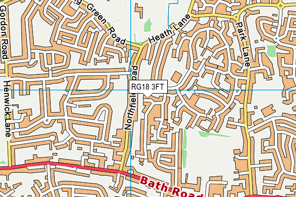 RG18 3FT map - OS VectorMap District (Ordnance Survey)