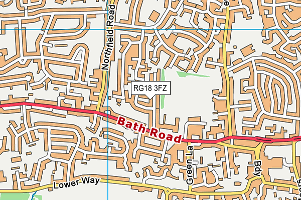 RG18 3FZ map - OS VectorMap District (Ordnance Survey)