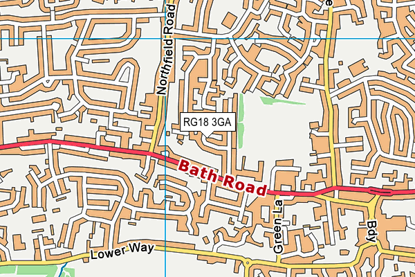 RG18 3GA map - OS VectorMap District (Ordnance Survey)