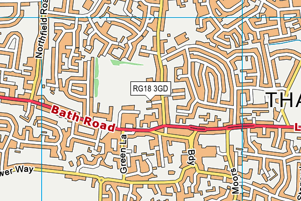 RG18 3GD map - OS VectorMap District (Ordnance Survey)