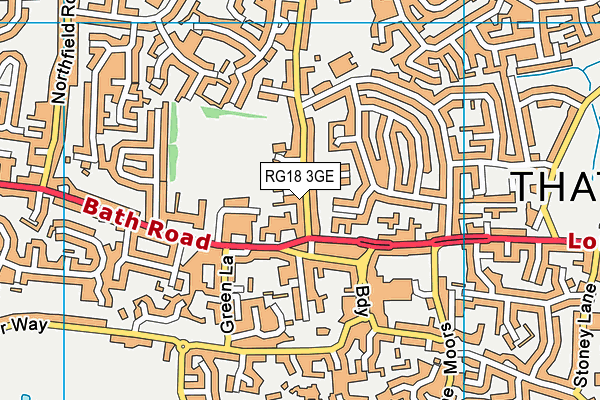 RG18 3GE map - OS VectorMap District (Ordnance Survey)