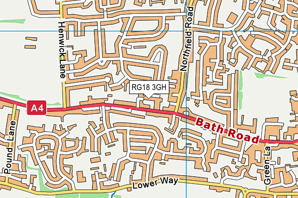 RG18 3GH map - OS VectorMap District (Ordnance Survey)