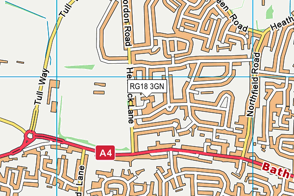 RG18 3GN map - OS VectorMap District (Ordnance Survey)