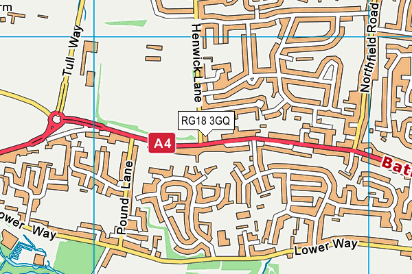 RG18 3GQ map - OS VectorMap District (Ordnance Survey)