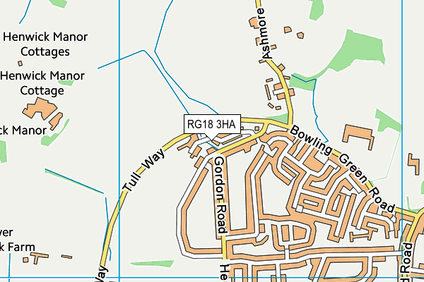 RG18 3HA map - OS VectorMap District (Ordnance Survey)