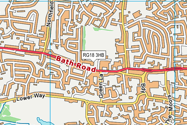 RG18 3HB map - OS VectorMap District (Ordnance Survey)