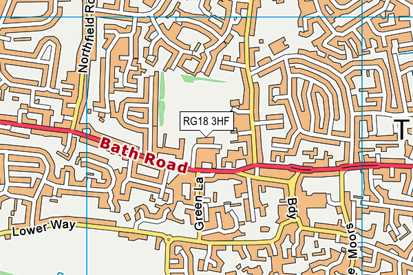 RG18 3HF map - OS VectorMap District (Ordnance Survey)