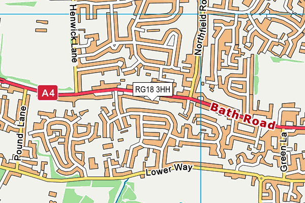 RG18 3HH map - OS VectorMap District (Ordnance Survey)