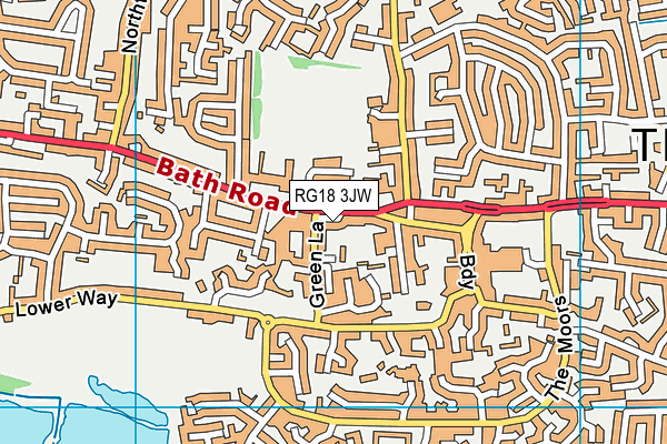 RG18 3JW map - OS VectorMap District (Ordnance Survey)