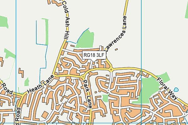 RG18 3LF map - OS VectorMap District (Ordnance Survey)