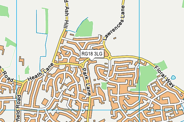 RG18 3LG map - OS VectorMap District (Ordnance Survey)