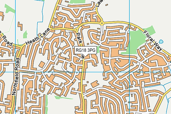 RG18 3PG map - OS VectorMap District (Ordnance Survey)