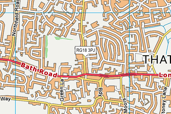 RG18 3PJ map - OS VectorMap District (Ordnance Survey)