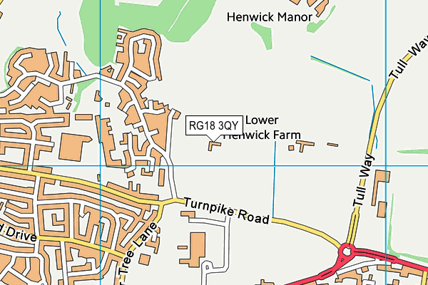 RG18 3QY map - OS VectorMap District (Ordnance Survey)