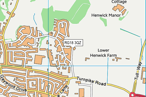 RG18 3QZ map - OS VectorMap District (Ordnance Survey)