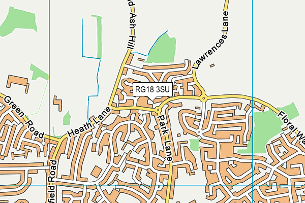 RG18 3SU map - OS VectorMap District (Ordnance Survey)