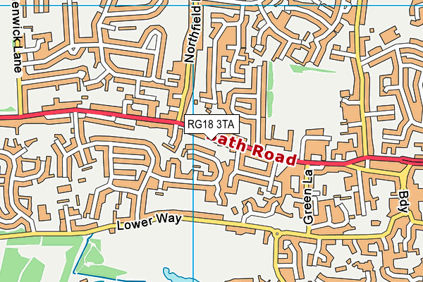 RG18 3TA map - OS VectorMap District (Ordnance Survey)