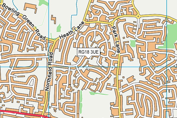 RG18 3UE map - OS VectorMap District (Ordnance Survey)