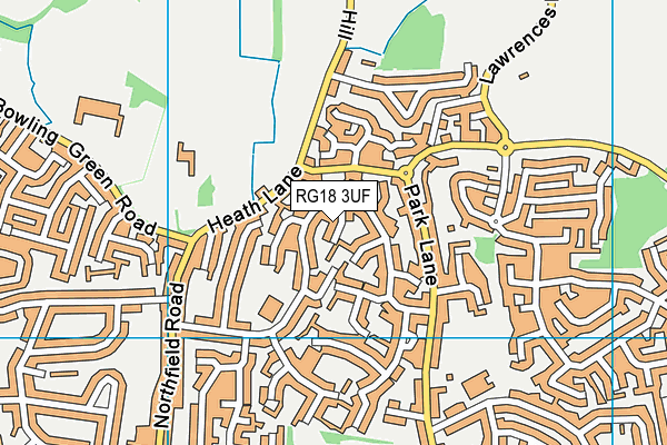 RG18 3UF map - OS VectorMap District (Ordnance Survey)