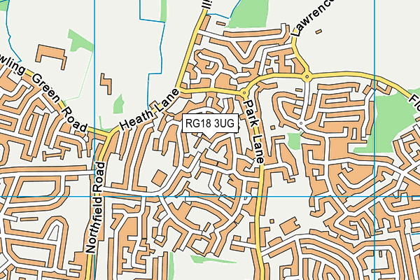 RG18 3UG map - OS VectorMap District (Ordnance Survey)