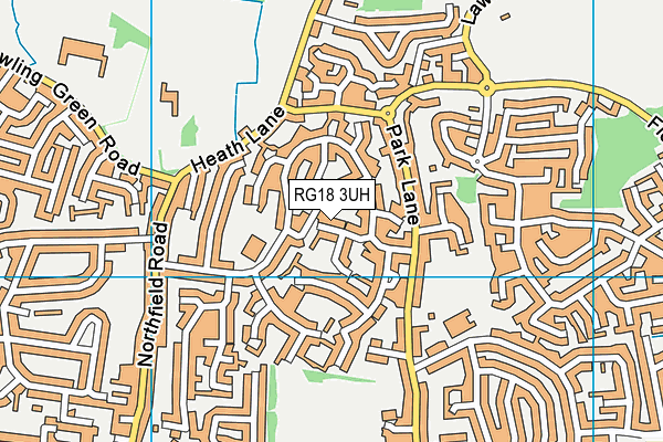 RG18 3UH map - OS VectorMap District (Ordnance Survey)