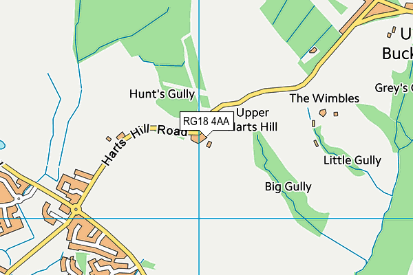 RG18 4AA map - OS VectorMap District (Ordnance Survey)