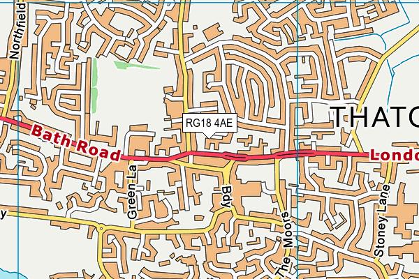 RG18 4AE map - OS VectorMap District (Ordnance Survey)