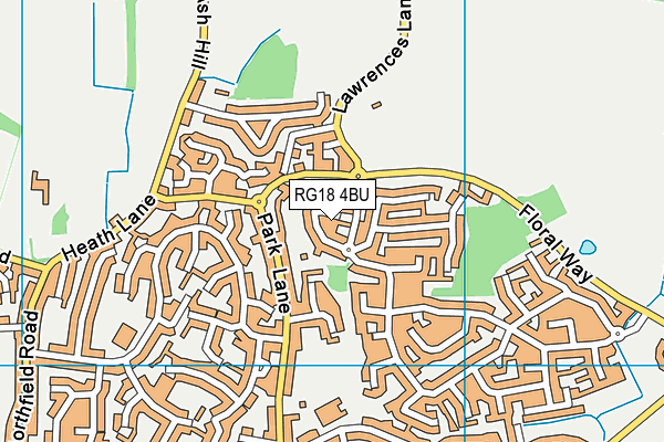 RG18 4BU map - OS VectorMap District (Ordnance Survey)