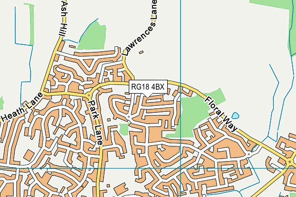 RG18 4BX map - OS VectorMap District (Ordnance Survey)
