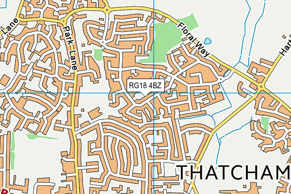 RG18 4BZ map - OS VectorMap District (Ordnance Survey)