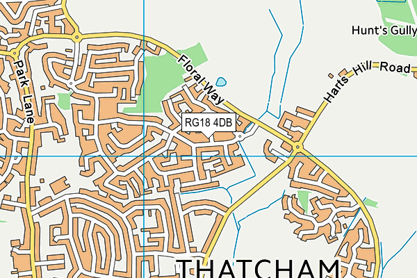 RG18 4DB map - OS VectorMap District (Ordnance Survey)